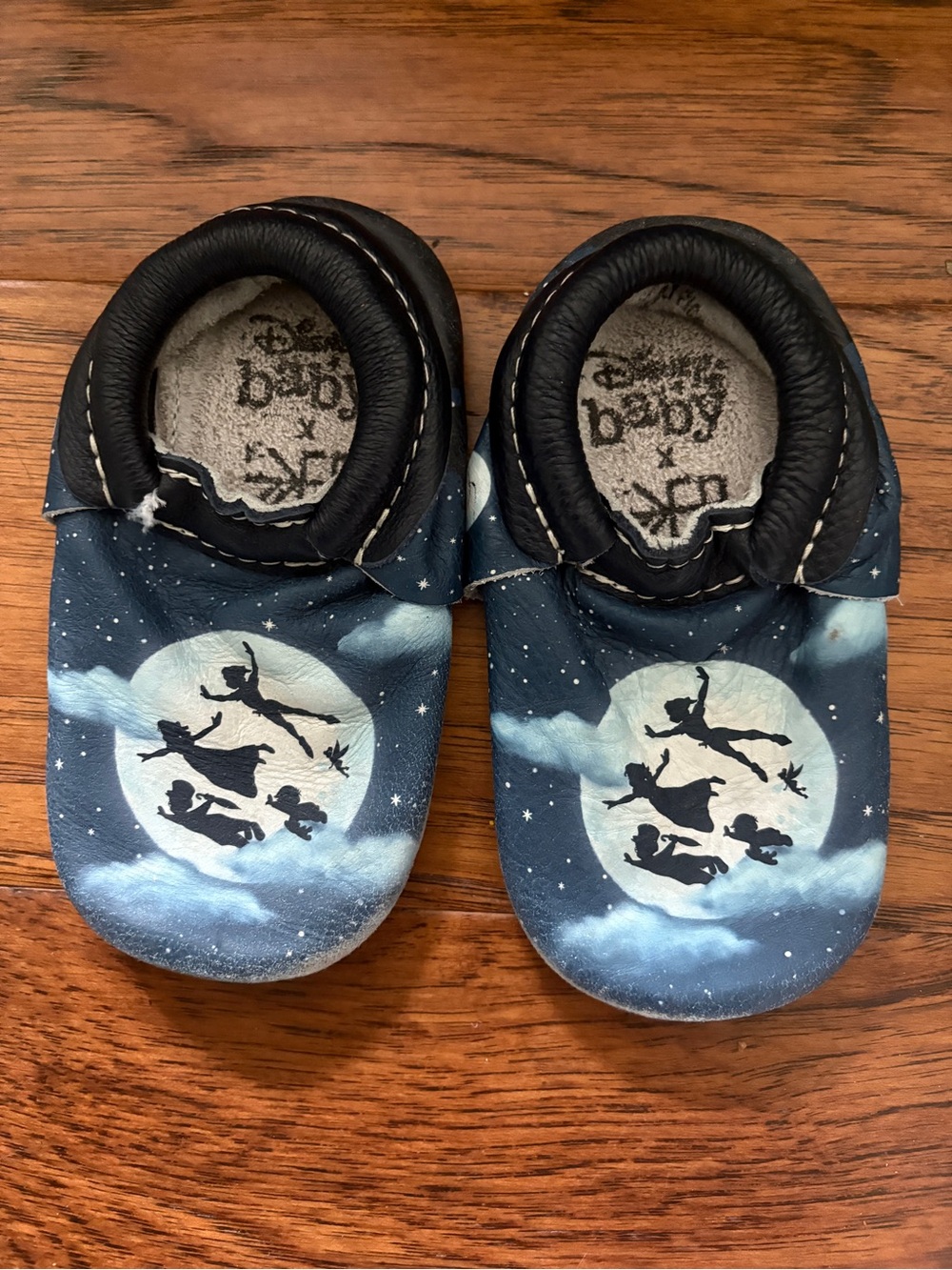 Freshly Picked Navy Blue Peter Pan Silhouette Moccasins